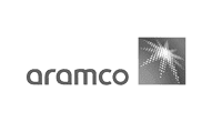 Aramco logo featuring the company name alongside a stylized starburst icon.